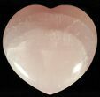 Polished Rose Quartz Heart - Madagascar #59110-1